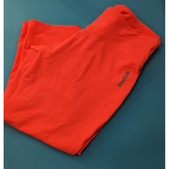REEBOK Bright Coral NWOT PlayDry Capri leggings‎ Small - Picture 3 of 5